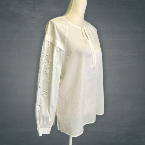 NWOT Rails ‘Dari’ Eyelet Drop Shoulder Tunic Top in “Beach White” Size Medium - Picture 15 of 16